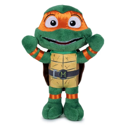 Tini nindzsa teknőcök Mutáns káosz Michelangelo plüss 31 cm, zöld-narancssárga
