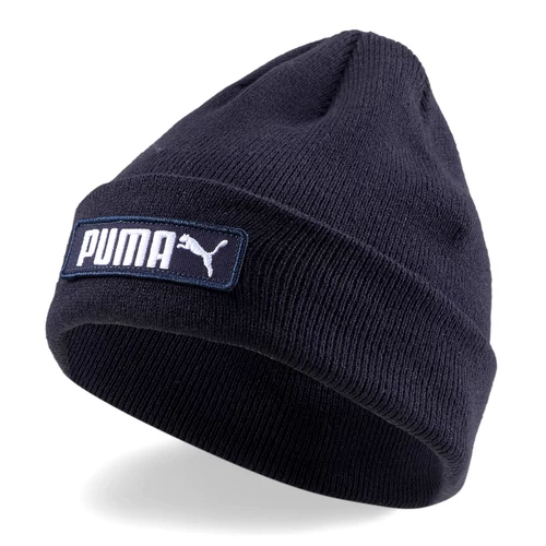 Puma uniszex Classic Cuff téli kötött sapka, sötétkék-fehér, 2022