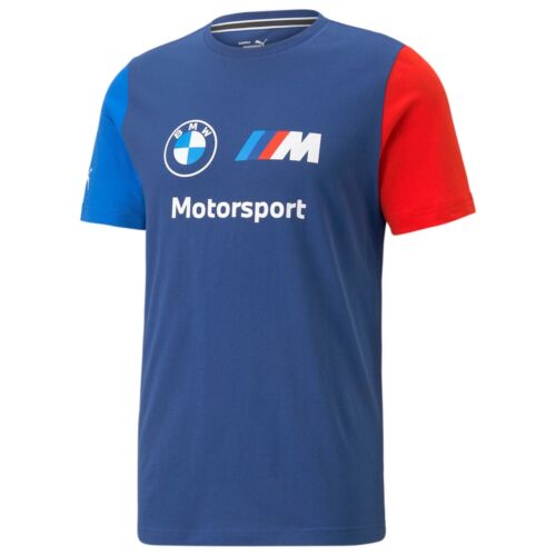 Puma BMW M Motorsport ESS Logo férfi póló, kék-fehér-piros, 2023