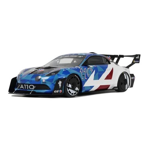 Alpine A110 Pikes Peak fehér/kék Pikes Peak 2023 modellautó 1:18