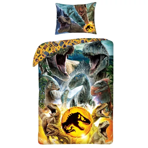 Jurassic World Dominion 'adventure' ágyneműhuzat szett 140 x 200 + 70 x 90 cm