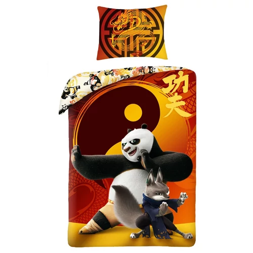 Kung Fu Panda Warrior ágyneműhuzat szett 140 x 200 + 70 x 90 cm