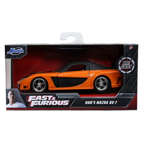 Han'S Mazda RX-7 F&F narancssárga modell autó 1:32