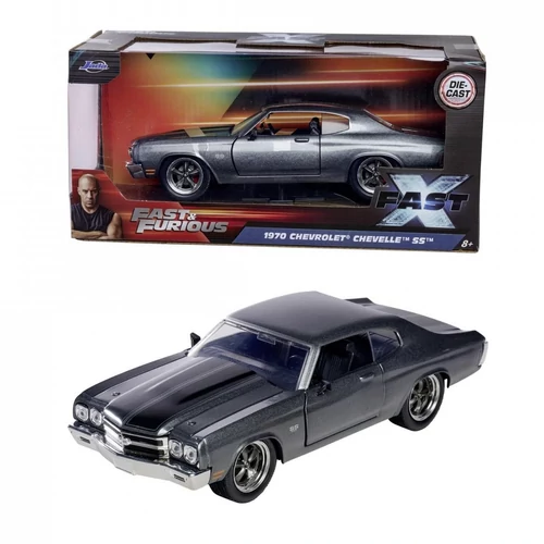 Chevrolet Chevelle SS 1970 szürke Fast&Furious X modellautó 1:24