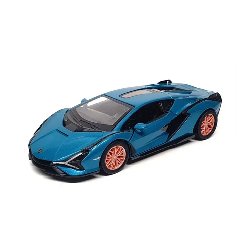 Lamborghini Sián FKP 37 kék hátrahúzós autó 1:40