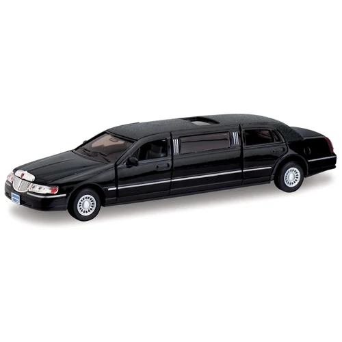 1999 Lincoln Town Car Stretch Limousine fekete hátrahúzós autó 1:38