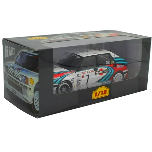 1990 Lancia Delta integrale 16V #7 D.Auriol Winner Rally Monte Carlo fehér/piros/kék modellautó 1:18
