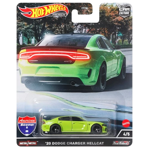 American Scene "Car Culture" '20 Dodge Charger Hellcat zöld #4/5 Premium Hotwheels 1:64 