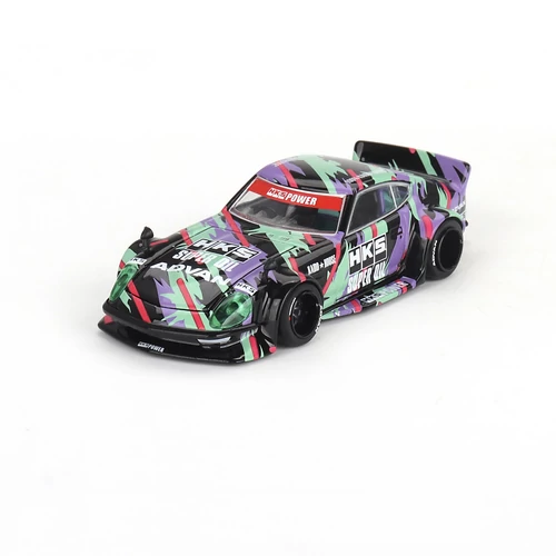 Nissan Fairlady Z HKS V1 //118 1969 fekete/zöld modellautó 1:64 