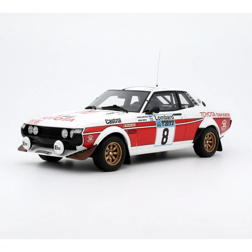 Toyota Celica RA21 Rac Rally fehér 1977 modell autó 1:18 