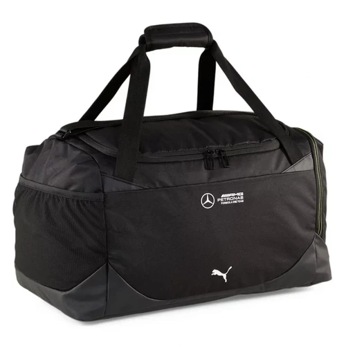 Puma Mercedes AMG Petronas uniszex duffle sporttáska, fekete-fehér-zöld, S24