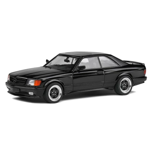 Mercedes Benz 560 Sec AMG widebody fekete 1990 modell autó 1:43